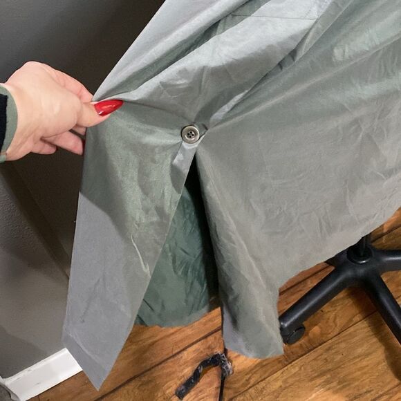 Vintage London Fog Light Spruce Green Trench Coat Removable Wool Liner - Picture 10 of 16